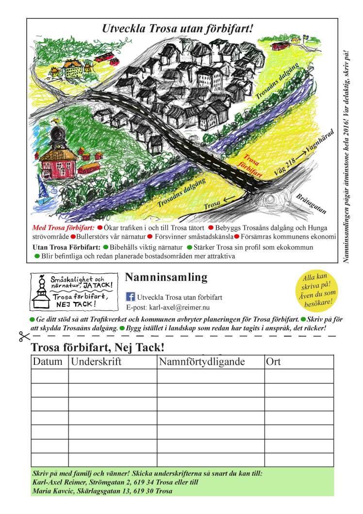 Namninsamling pågår