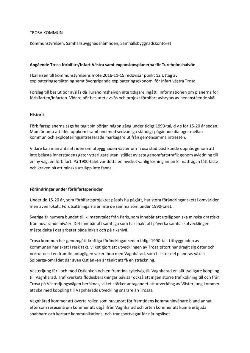 synpunkter till kommunstyrelsen sid 1