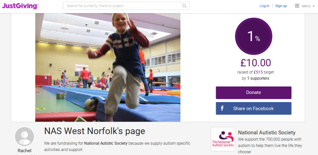 NAS West Norfolk Just Giving&nbsp;Page