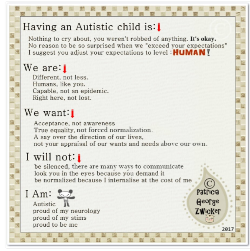 Autistic chiuld infographic