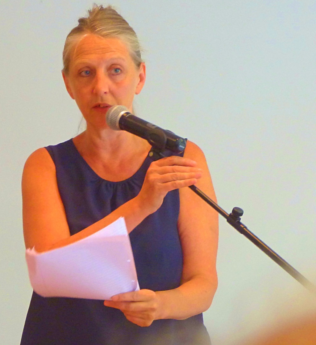 Suzanne giving her talk