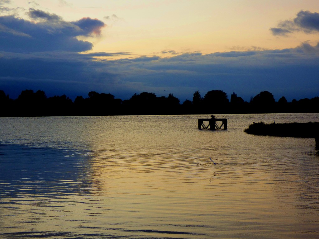 high tide and sunset