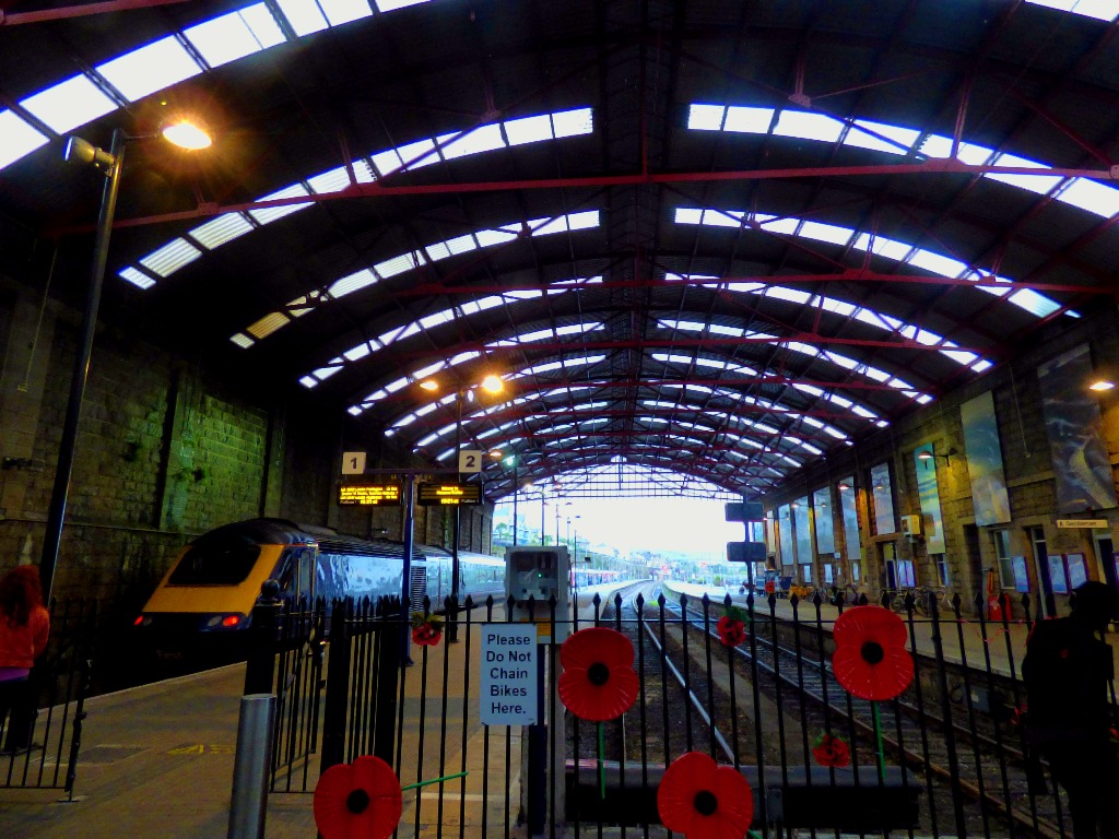 Penzance Station, looking out