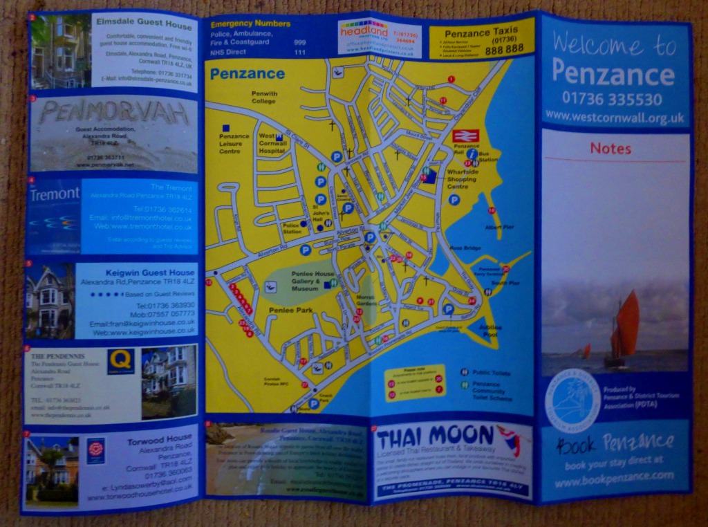 Penzance town map