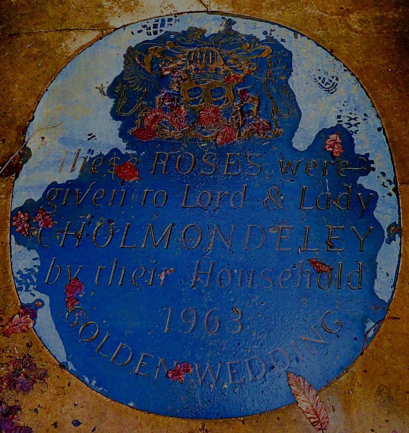 Floor plaque, rose garden