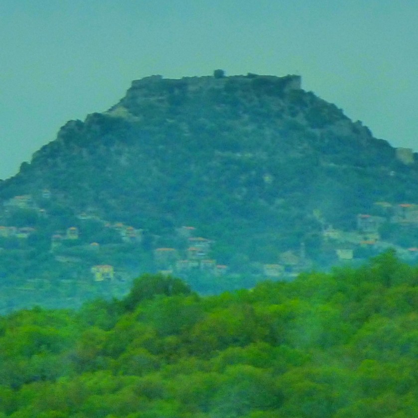 Distant view of Karytaina Castle