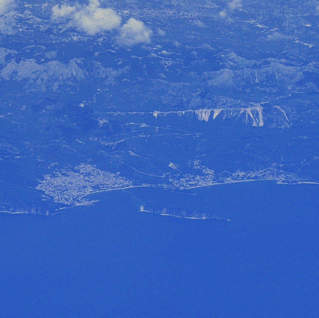 Seaside town from the air