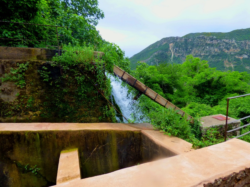 Waterfall, open-air museum Dimitsana