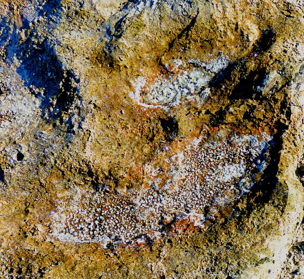 salt deposits, breakwater