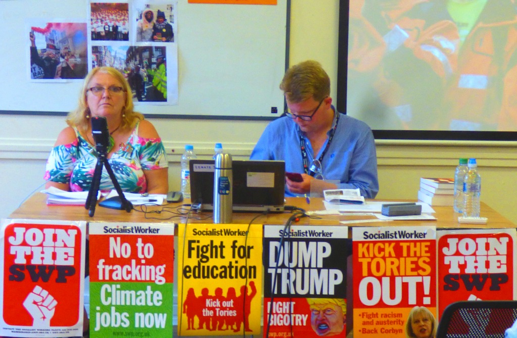 Speaker and chair, religion meeting