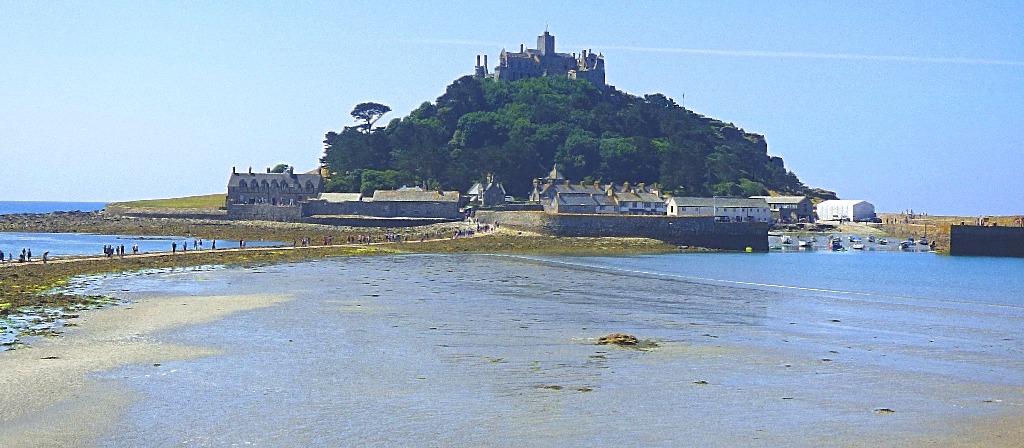 The mount viewed from the start of the causeway