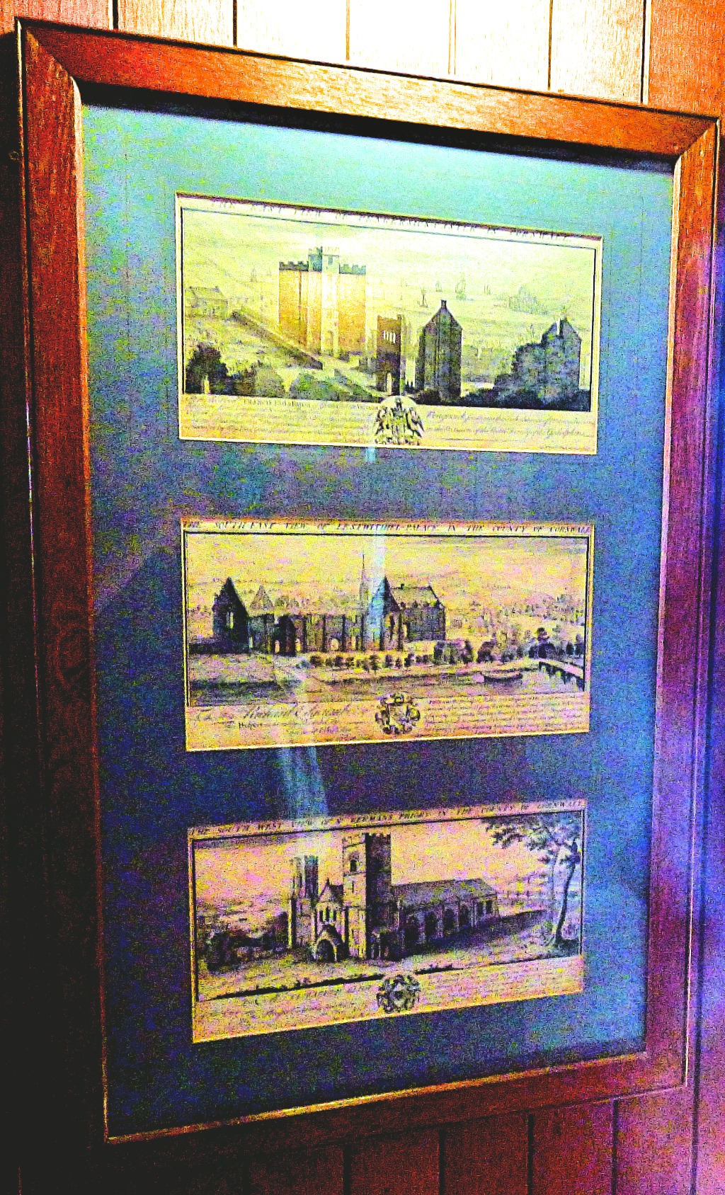 Three views of cornish buildings