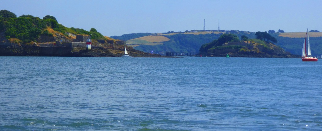 Yachts and a small settlement