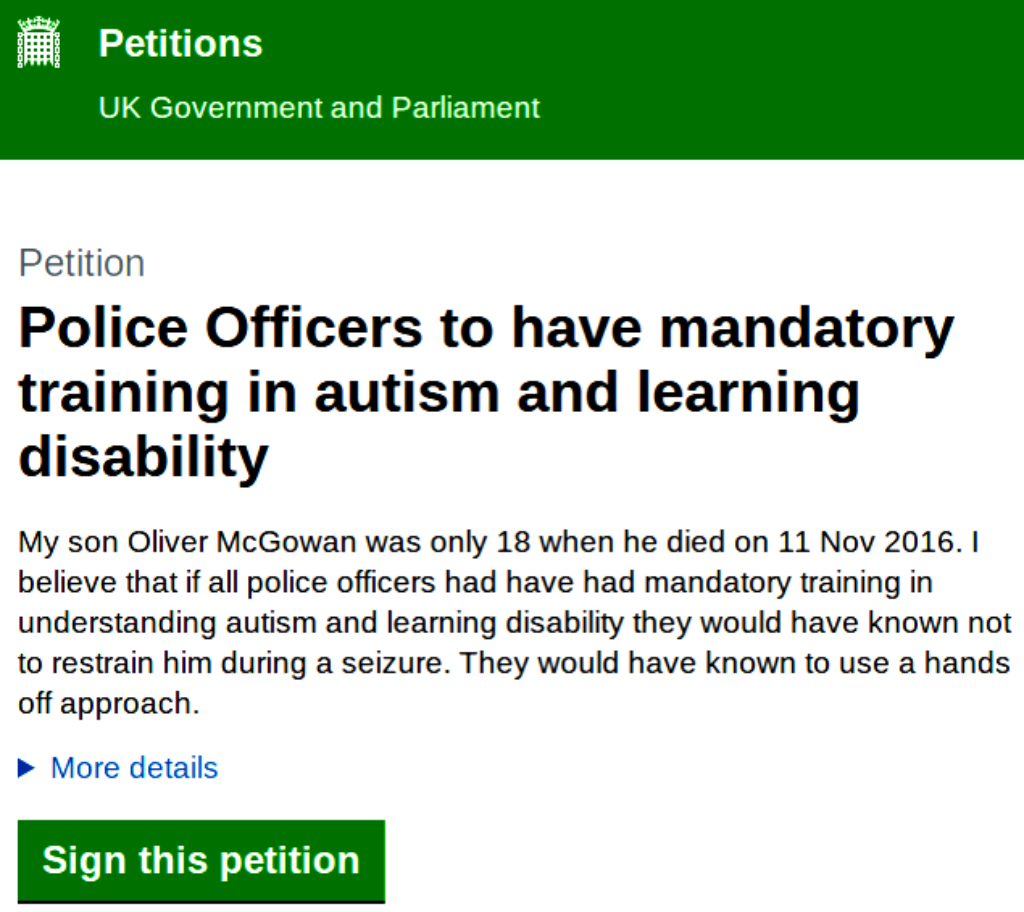 police autism training