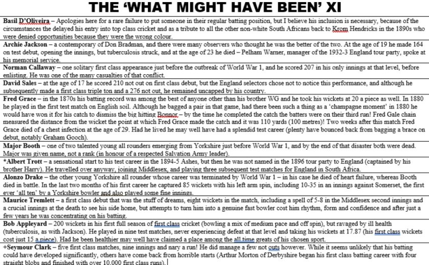 What Might Have Been XI